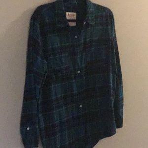 Plaid flannel blouse